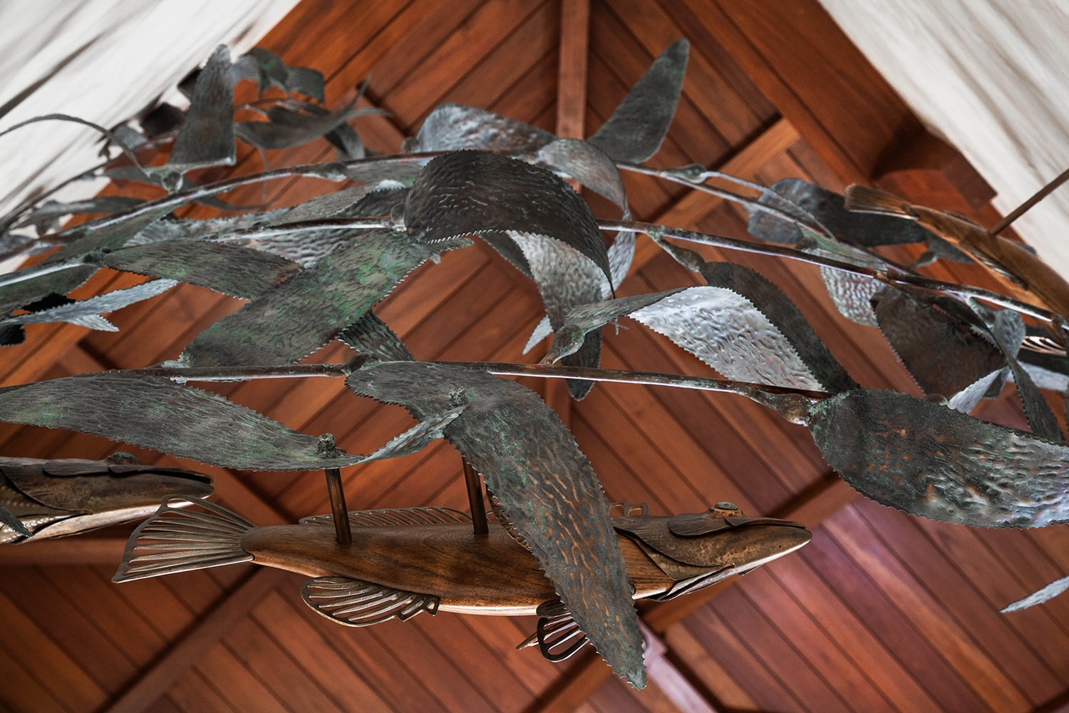 bronze wood kelp wall sculpture laguna beach