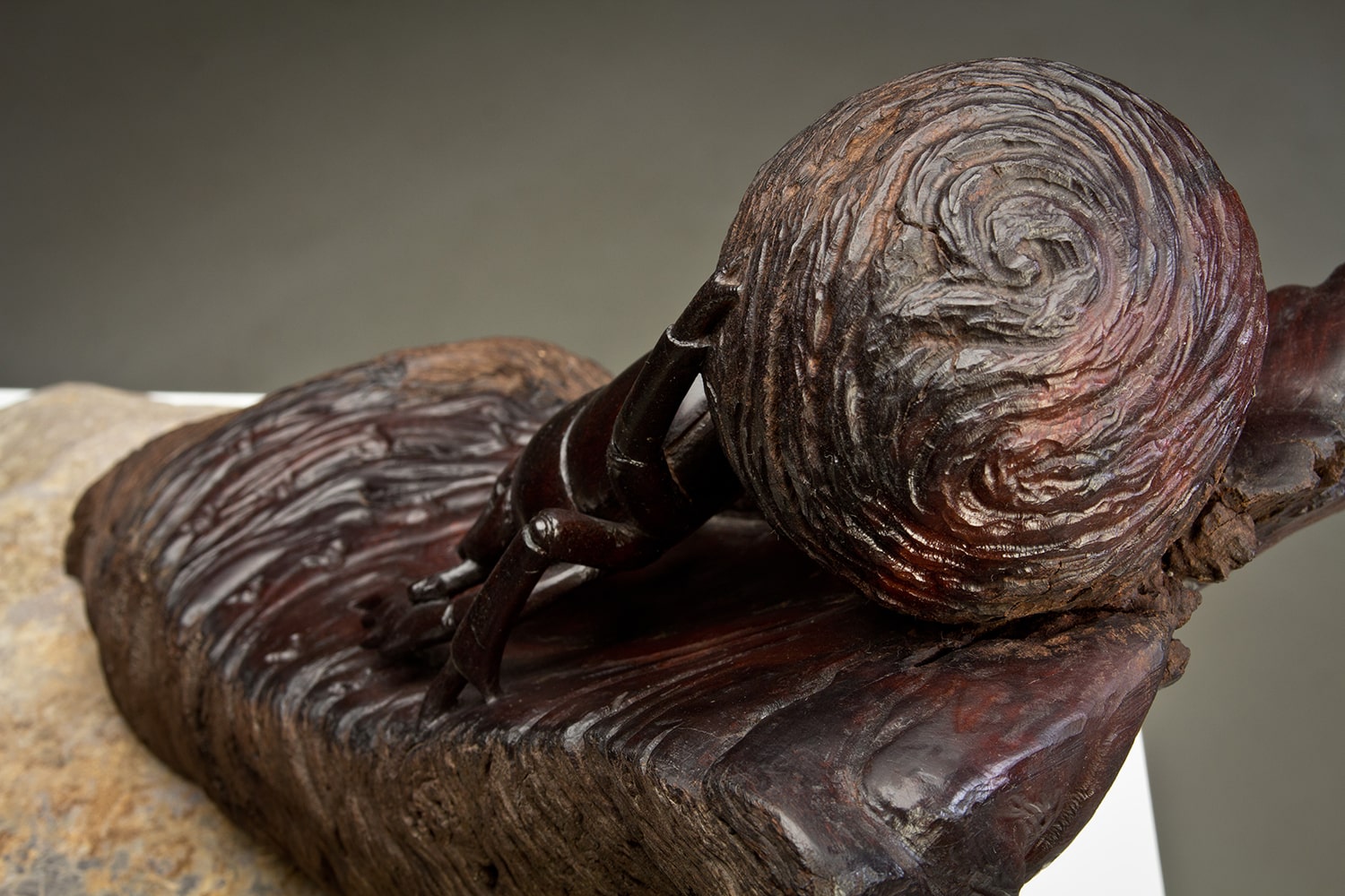 wood carving dung beetle