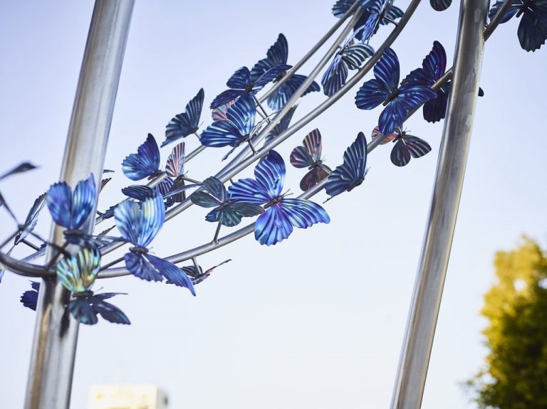 metal butterfly sculpture laguna beach