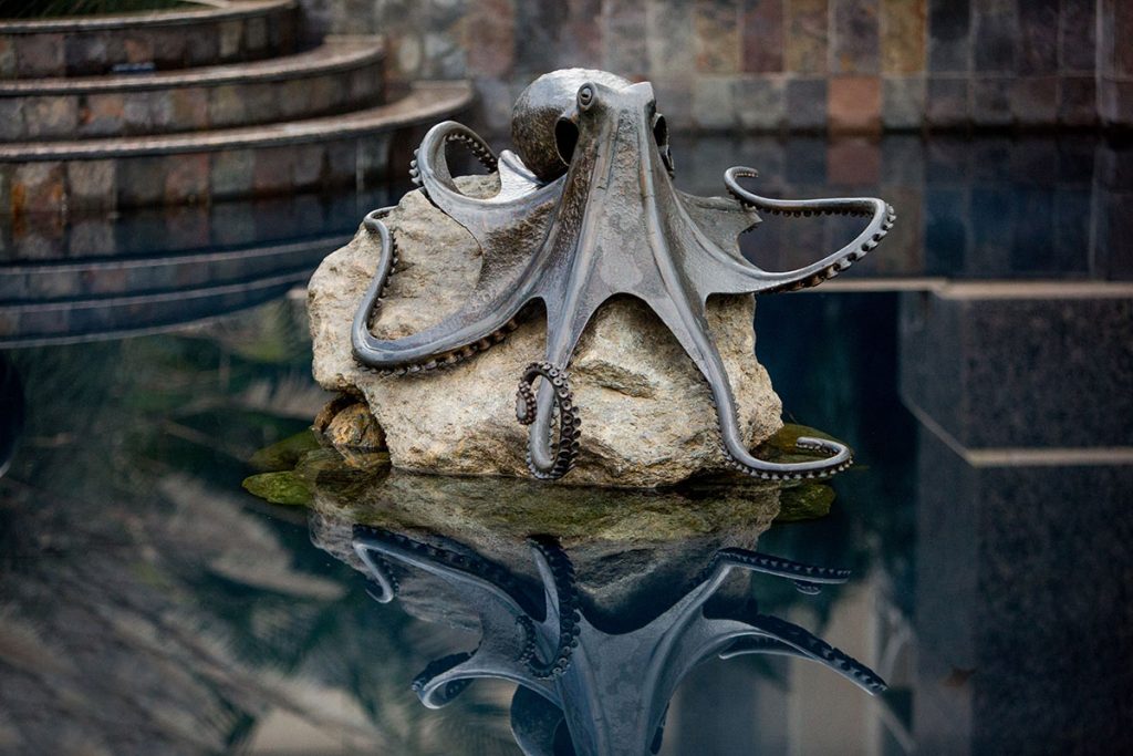 bronze octopus sculpture laguna beach