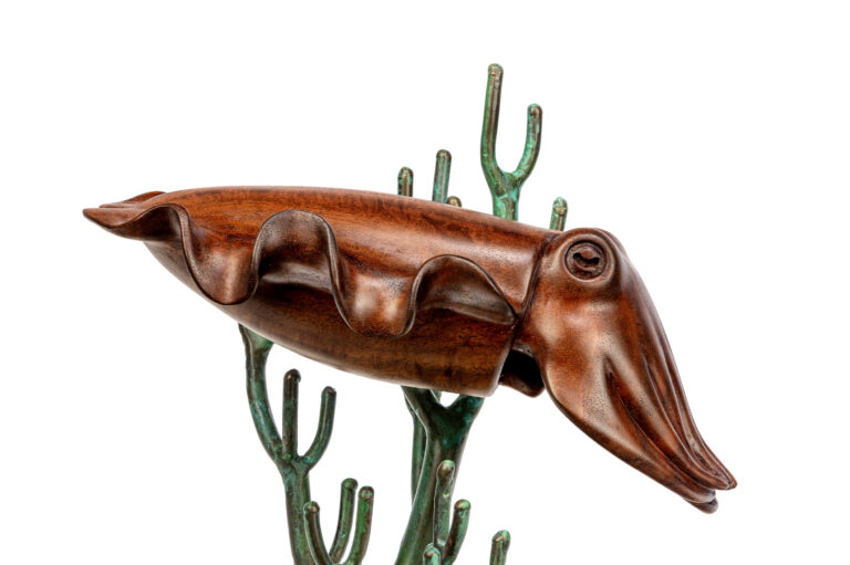 Nautilus wooden sculpture